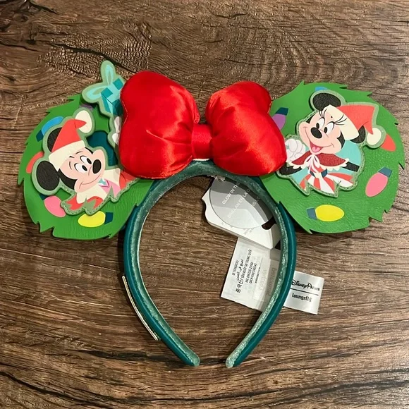 NWT Disney Wreath Mickey & Minnie Ears Loungefly Disney Mickey and Minnie Loungefly Christmas | Mercari main image 4